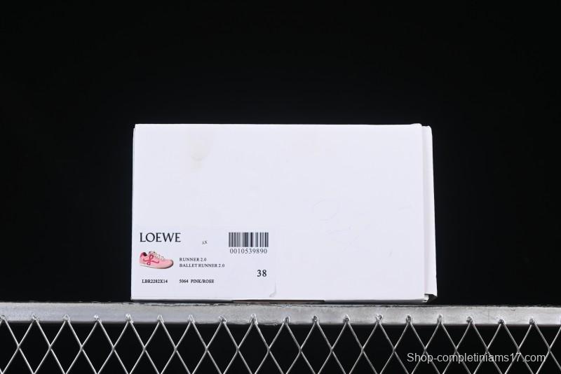 Loewe Ballet Runner 2.0 Sneakers Retro Style Lightweight Casual Sports Shoes - Pink Rose