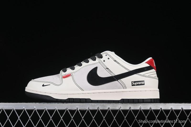 Nike SB Dunk Low Supreme Collaboration Anniversary Customized Low-Top Casual Skate Shoes - BB7518-024