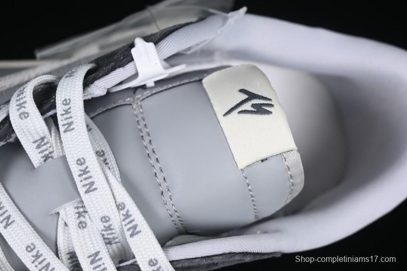 Nike Travis Scott x Fragment Design x Air Jordan 1 Low OG SP AJ1 Retro Sneakers in Traffic Grey - CF3688-055