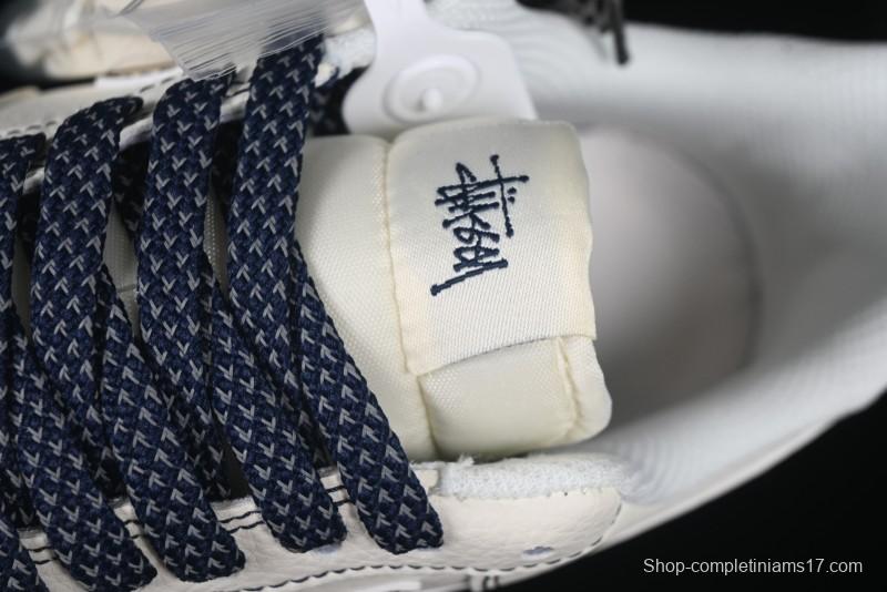 Nike Air Force 1 '07 Low Stussy Collaboration Grey Swoosh Casual Sneakers - HH7518-063