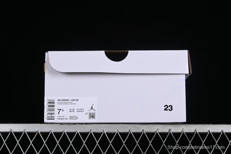 Nike Air Jordan 1 Low AJ1 Khaki Pink Low-Top Lifestyle Basketball Shoes - FQ1925-100