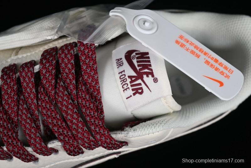 Nike Air Force 1 '07 Low Classic Burgundy Mini Swoosh Starry Sky Low-Top Casual Sneakers - MJ0319-025