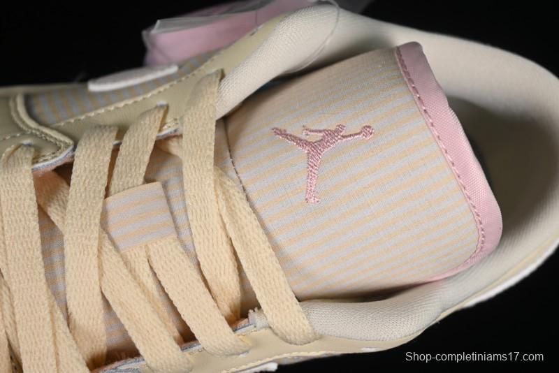 Nike Air Jordan 1 Low AJ1 Khaki Pink Low-Top Lifestyle Basketball Shoes - FQ1925-100
