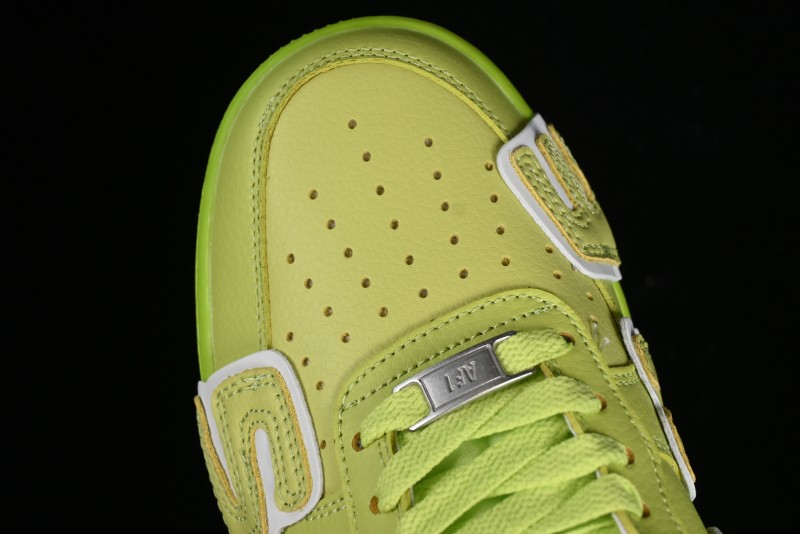 Nike CPFM x Nike Air Force 1 '07 Low Casual Sneakers in Lemon Green with SUNSHINE Design - DC4457-300