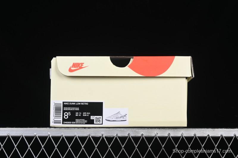 Nike SB Dunk Low Stussy Collaboration Beige Grey Print Grey Swoosh Anniversary Custom Low-Top Casual Skate Shoes - DM6868-009