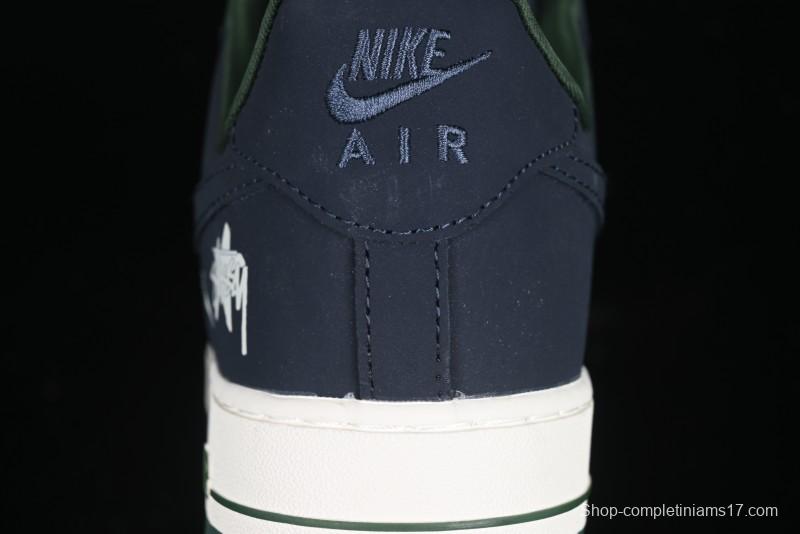 Nike Air Force 1 '07 Low Stussy Collaboration Explosive Blue Low-Top Casual Sneakers - KK1988-040