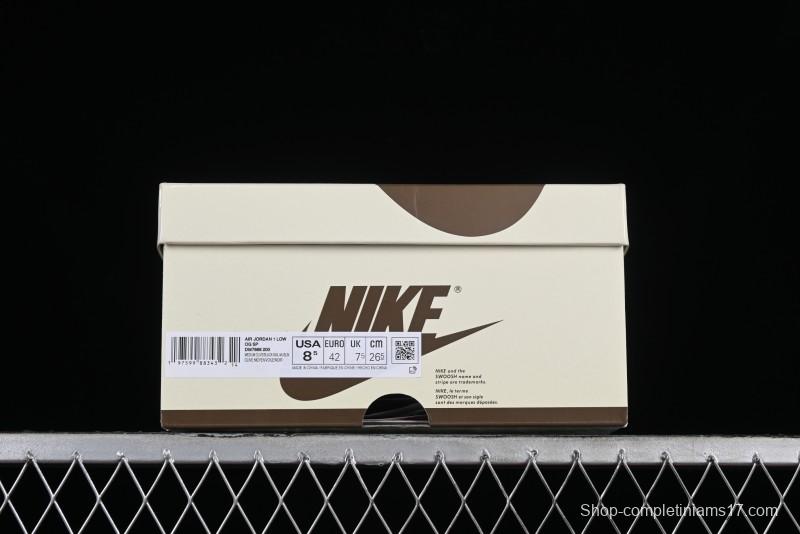 Nike Travis Scott x Air Jordan 1 Low OG AJ1 Reverse Swoosh Sneakers - DM7866-200