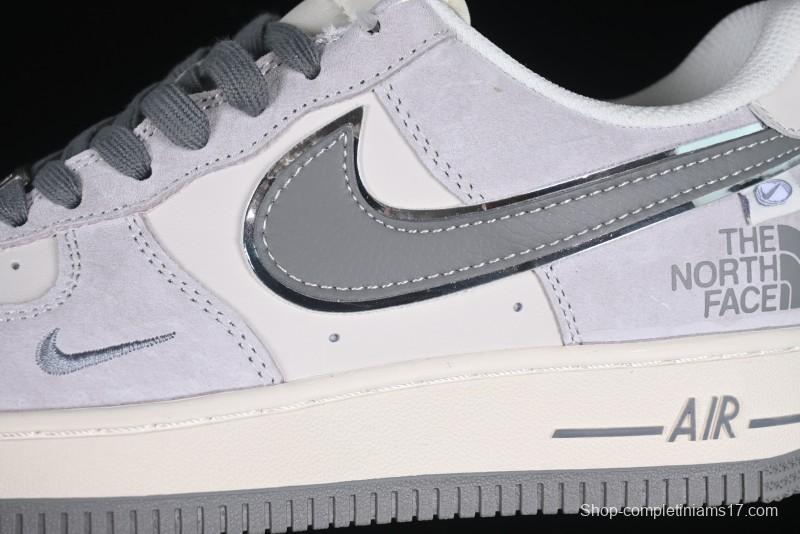 Nike Air Force 1 '07 Low The North Face Collaboration Grey Pigskin Grey Sole Low-Top Casual Sneakers - XZ6188-915