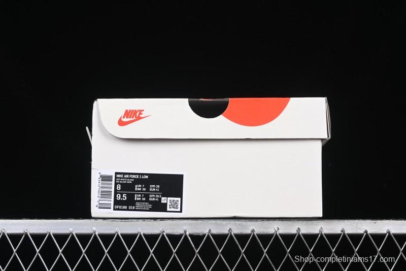 Nike Air Force 1 '07 Low Supreme Collaboration - Beige Black Double Swoosh Casual Sneakers - DF0188-019