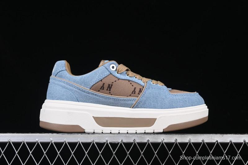 New York Yankees MLB Chunky Liner Dia Monogram Thick Sole Casual Running Shoes - 3ASXCLJ4N50BLS