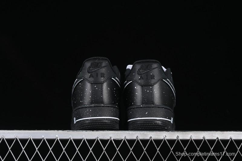 Nike Air Force 1 '07 Low 2D Anime Theme Black White Splatter Casual Sneakers - CK0316-059