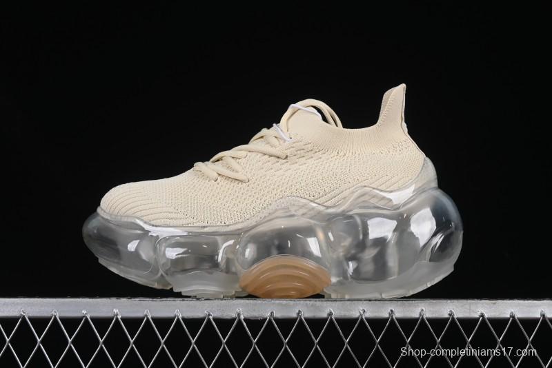 Grounds Big Bubble High Platform Sneakers in Cream White - AJE5