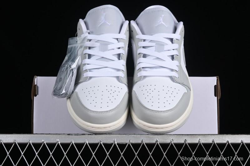 Nike Air Jordan 1 Low AJ1 White Grey Low-Top Lifestyle Basketball Shoes - DC0774-103