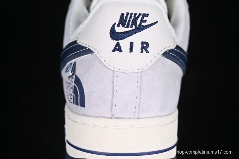 Nike Air Force 1 '07 Low The North Face Collaboration Blue Swoosh Logo Casual Sneakers - XZ6188-913
