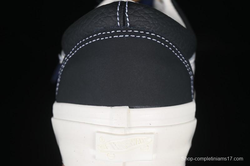 Vans Premium Old Skool 36 Full-Grain Leather Retro Skate Shoes - VN000D57BLK