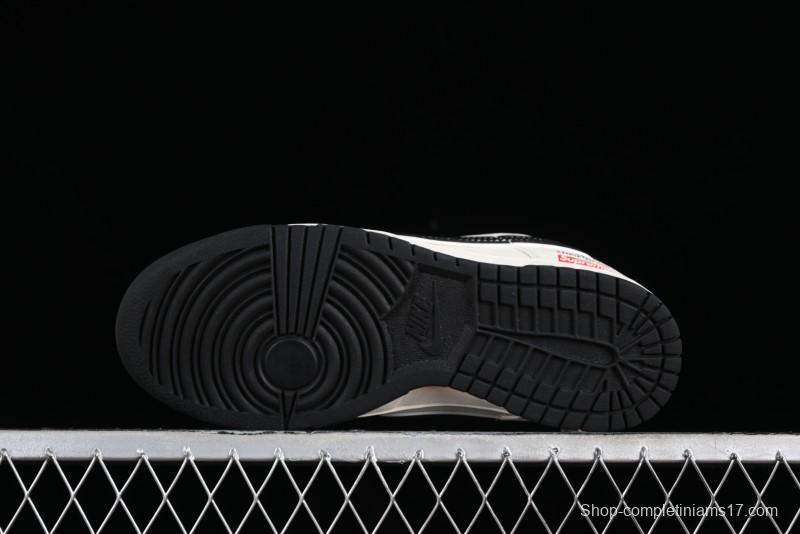 Nike Supreme x SB Dunk Low Stone Island Collaboration - Beige Black Starry Sky Anniversary Custom Low-Top Casual Skate Shoes - BB9866-003