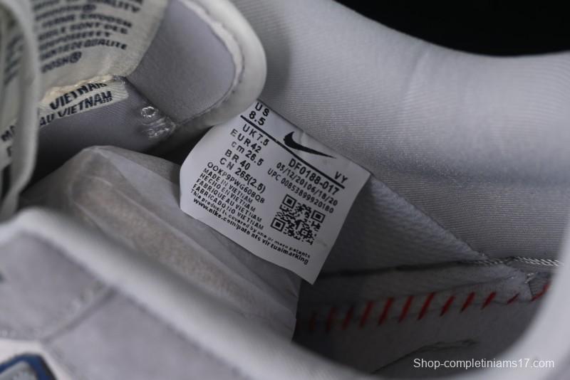 Nike Air Force 1 '07 Low Stussy Collaboration Grey Blue Pig Bear AF1 Low Top Casual Sneakers - DF0188-017