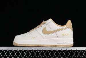 Nike Nocta x Nike Air Force 1 '07 Low Casual Sneakers with Reflective Details and Full-Length Air Cushion - NO0224-028