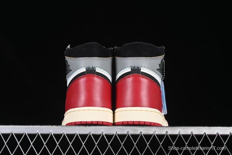 Nike Union x Air Jordan 1 Retro High Basketball Shoes Shadow Chicago - HV8563-600