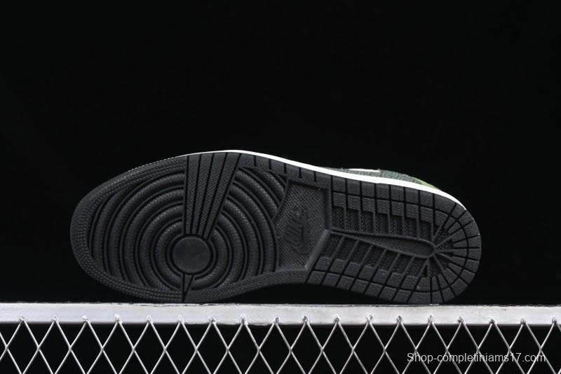 Nike Travis Scott x Fragment Design x Air Jordan 1 Low OG SP AJ1 Snake Year Limited Edition Low-Top Casual Sneakers - DM7866-075