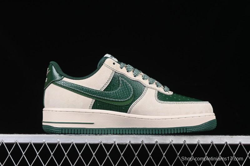 Nike Air Force 1 '07 Low The North Face Collaboration Green Snake Scale Casual Sneakers - DM6688-015