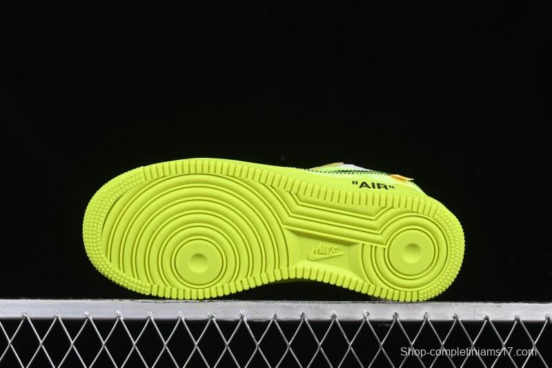 Nike Off White x Air Force 1 Low OW Collaboration Transparent Yellow Sneakers - AO4606-700