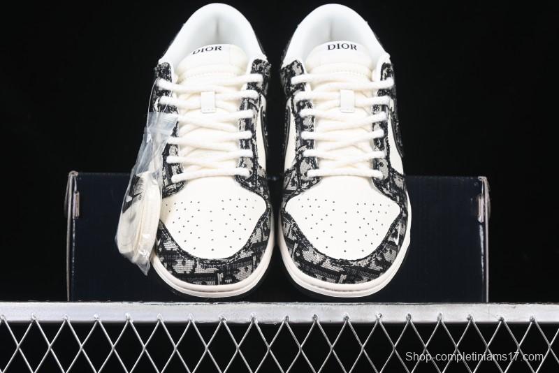 Nike SB Dunk Low Dior Collaboration Anniversary Customized Low-Top Casual Skate Shoes - YX5066-248