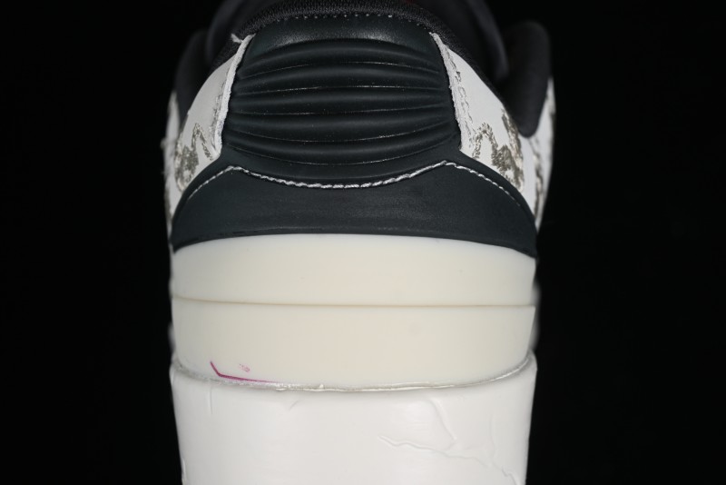 Nike Air Jordan 2 Retro AJ2 Low Top Basketball Shoes with Phoenix Embroidery Dragon Year Limited Edition - FJ5736-100