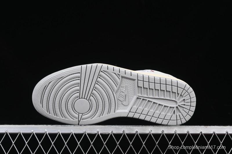 Nike Travis Scott x Fragment Design x Air Jordan 1 Low OG SP AJ1 Low Top Casual Sneakers - AG3702-808