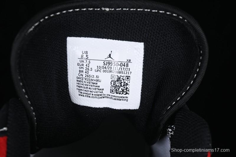 Nike Air Jordan 1 Low Stussy Collaboration - Black Red Custom High-End Retro Basketball Shoes - SJ9950-048