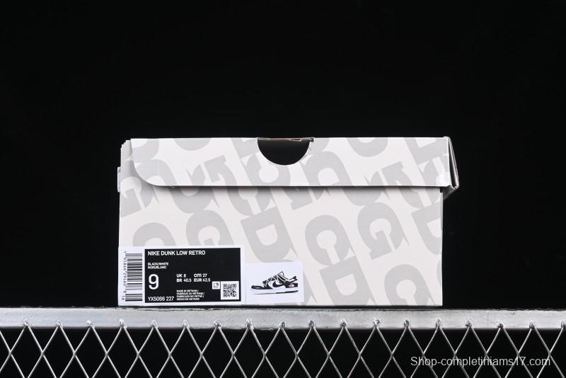 Nike SB Dunk Low The North Face x Supreme Anniversary Edition Customized Lace-Up Black White Black Swoosh Casual Skate Shoes - YX5066-227