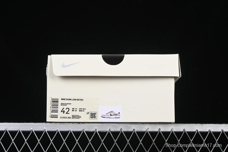 Nike SB Dunk Low Anniversary Edition Customized Sneakers with Grey Swoosh Logo - DJ2024-083