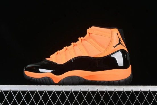 Nike Air Jordan 11 Retro High Top Basketball Shoes in Black/Orange - CT8012-800