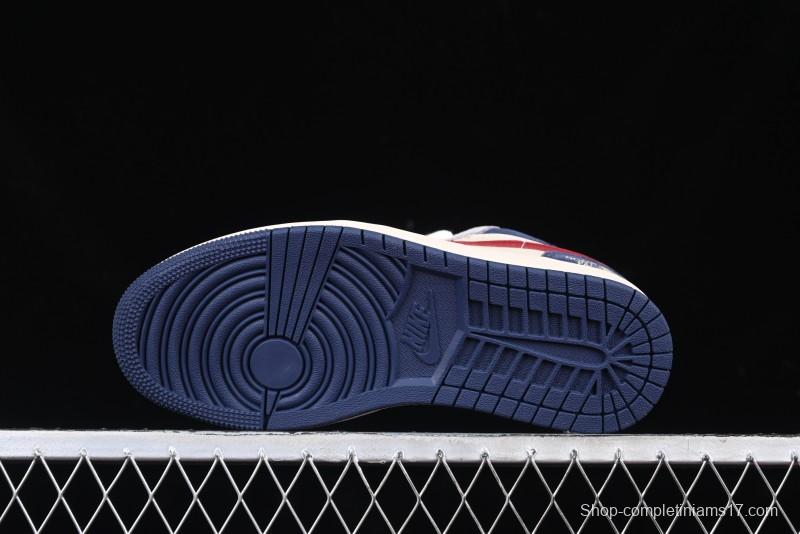 Nike Air Jordan 1 Low AJ1 The North Face Collaboration Grey Blue Red Hook Retro Basketball Shoes - DM9188-012
