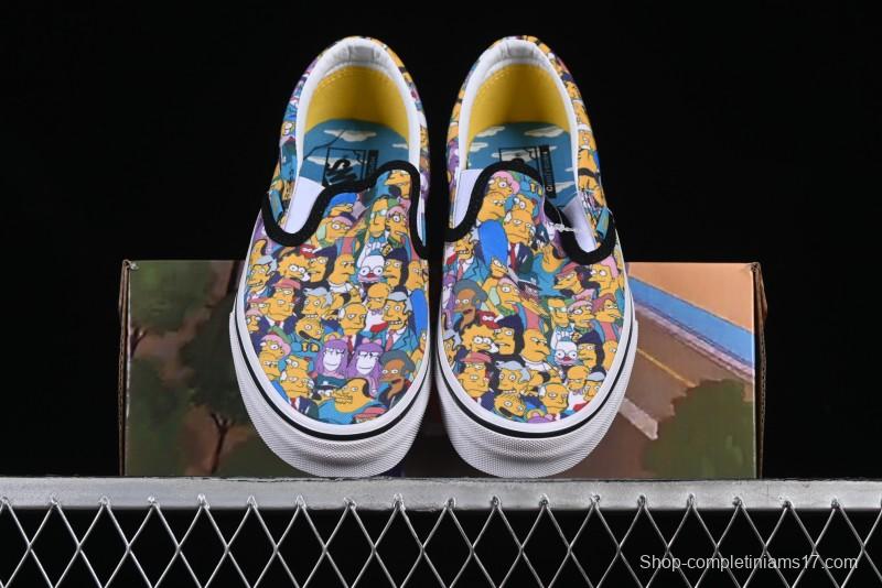 Vans Slip-on Pro Simpson Family All Over Print Low Top Skate Shoes - VN0A3WMD1TJ