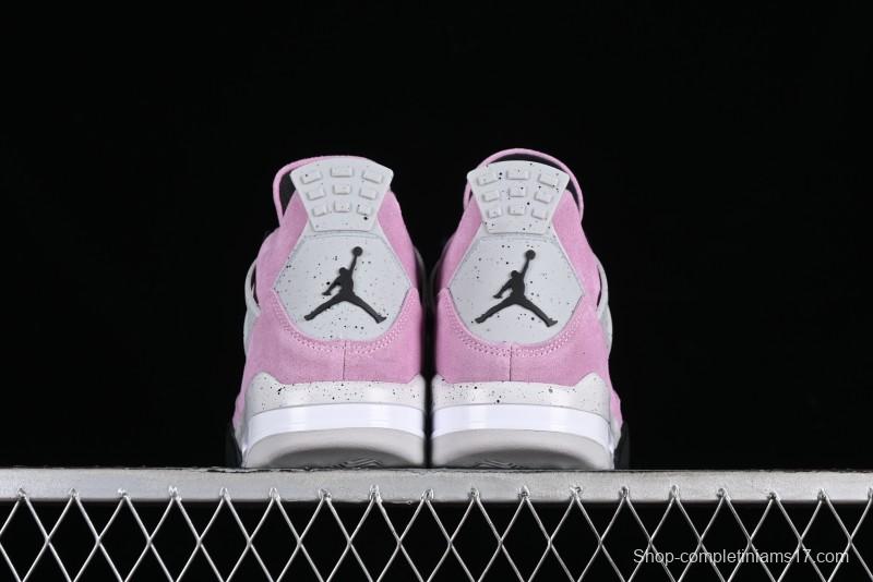 Nike Air Jordan 4 Retro "Orchid" Sneakers with Suede Upper and Cement Grey Accents - AQ9129-501