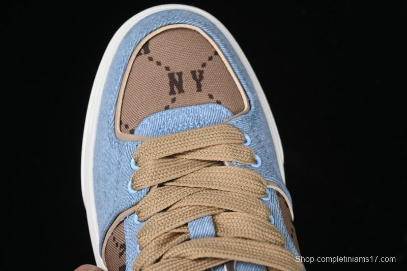 New York Yankees MLB Chunky Liner Dia Monogram Thick Sole Casual Running Shoes - 3ASXCLJ4N50BLS