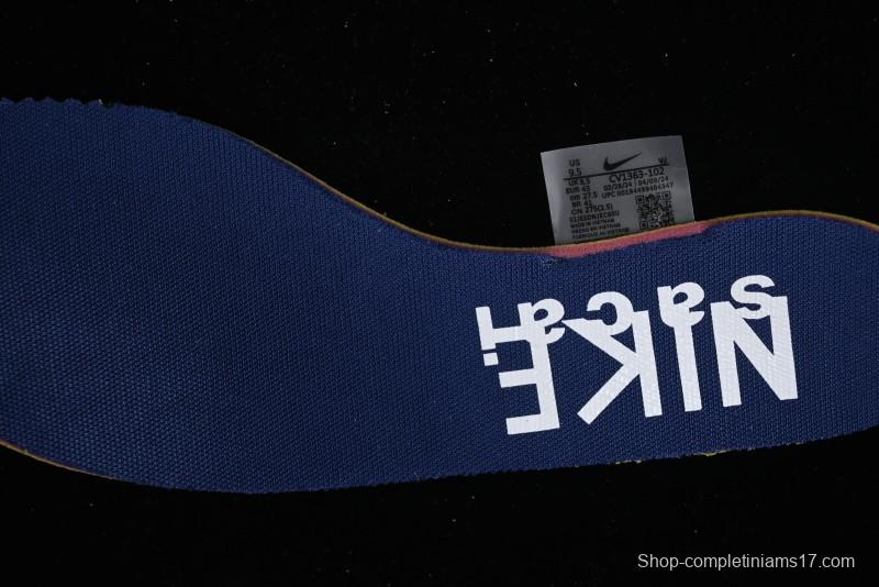 Nike Sacai VaporWaffle 3.0 Deconstructed Running Shoes with Layered Sole - CV1363-102