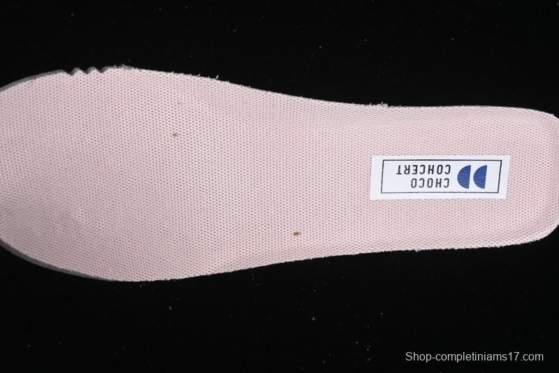 Choco Concert Leather Round Square Asymmetrical Fashion Sneakers White Pink - AJE5