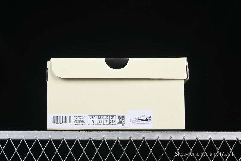 Nike Travis Scott x Fragment Design x Air Jordan 1 Low OG SP AJ1 Supreme Collaboration Sneakers - DM9288-006