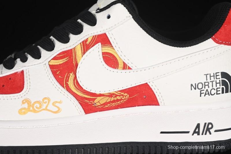 Nike Air Force 1 '07 Low The North Face Collaboration Year of the Snake Limited Edition Golden Snake Design Low-Top Casual Sneakers - DM6688-028