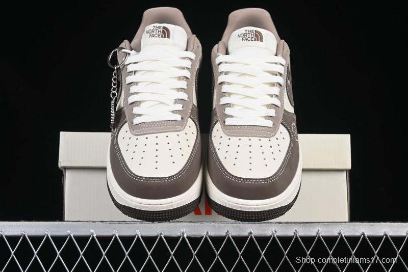 Nike Air Force 1 '07 Low The North Face Collaboration Light Brown Ghost Face Casual Sneakers - KK1988-065