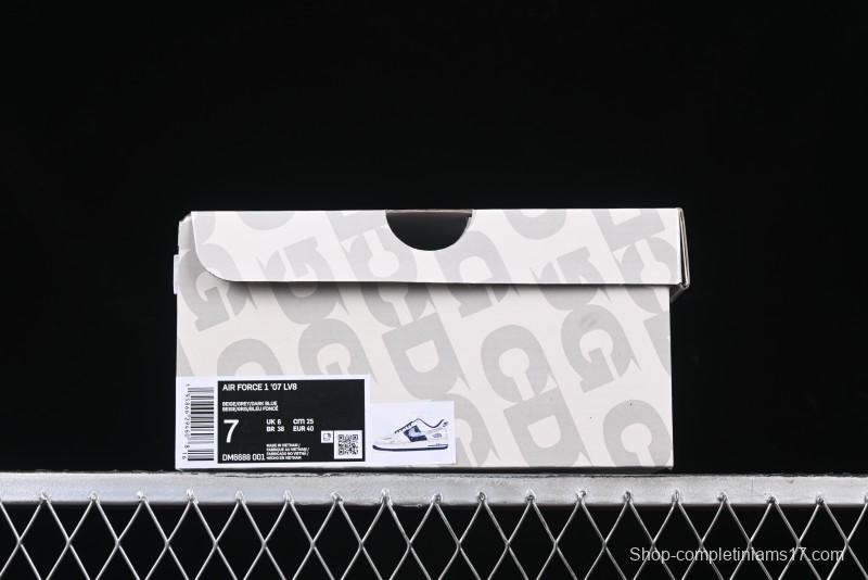 Nike Air Force 1 '07 Low The North Face Collaboration Off-White Blue Diamond Casual Sneakers - DM6688-001