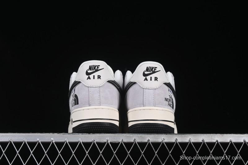 Nike Air Force 1 '07 Low The North Face Collaboration Beige Grey Carbon Black Swoosh Low-Top Casual Sneakers - XZ6188-916