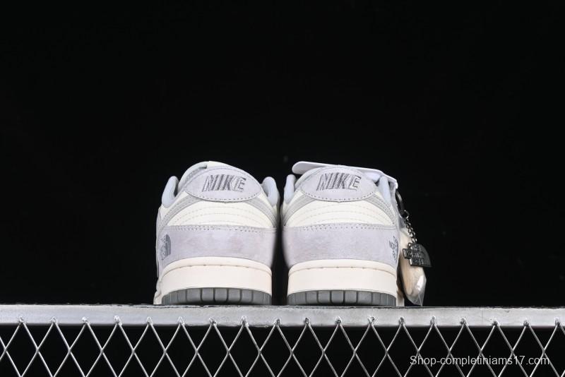 Nike SB Dunk Low The North Face Graffiti Grey Check Anniversary Customized Low-Top Casual Skate Shoes - DM6868-017