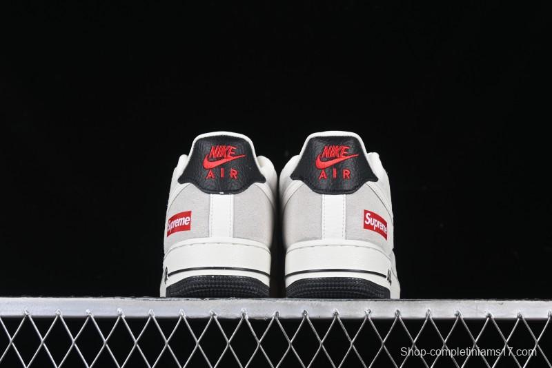 Nike Air Force 1 '07 Low Supreme Collaboration - Beige Grey Woven Label Casual Sneakers - CH6336-517