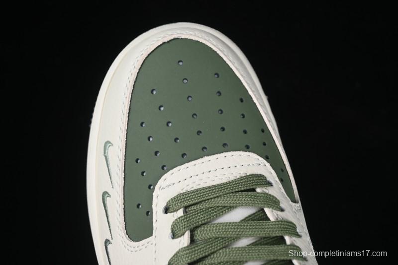 Nike Air Force 1 '07 Low The North Face Collaboration Beige Green Mini Swoosh Casual Sneakers - KK1988-043