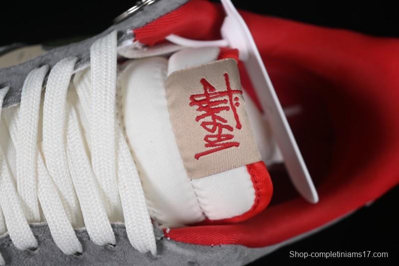 Nike Air Force 1 '07 Low Stussy Collaboration Olive Green Star Low-Top Casual Sneakers - KK1988-034