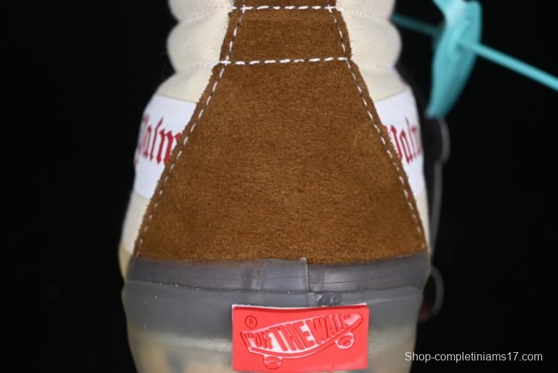 Palm Angels x Vans Sk8-Mid Mid-Top Casual Skate Shoes with Vintage-Inspired Design - VN000CRPGRN