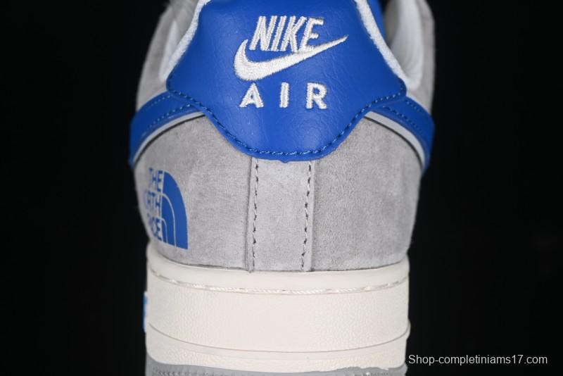Nike Air Force 1 '07 Low The North Face Collaboration Grey Blue Swoosh Casual Shoes - XZ6188-745